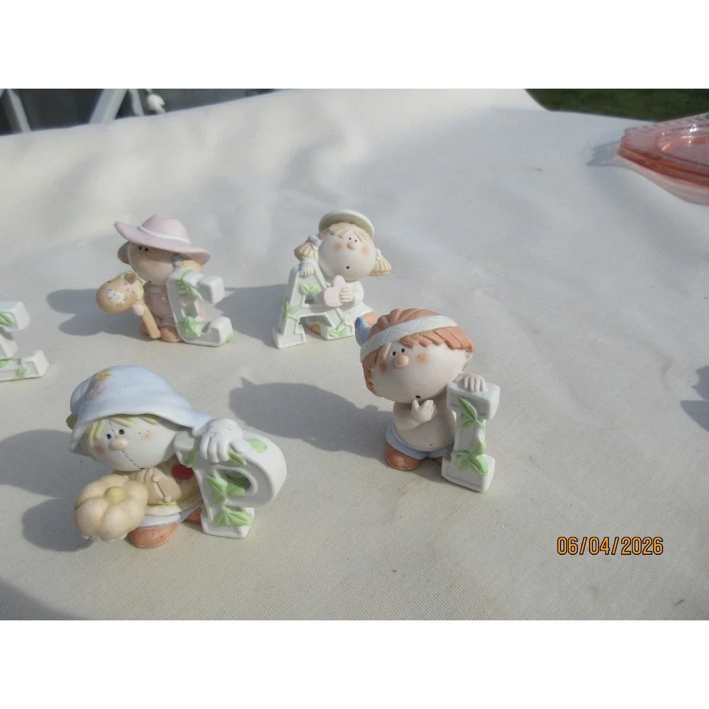Bumpkins by Fabrizio for George Good Porcelain Figurine Set Letters ECATPIR 7pc